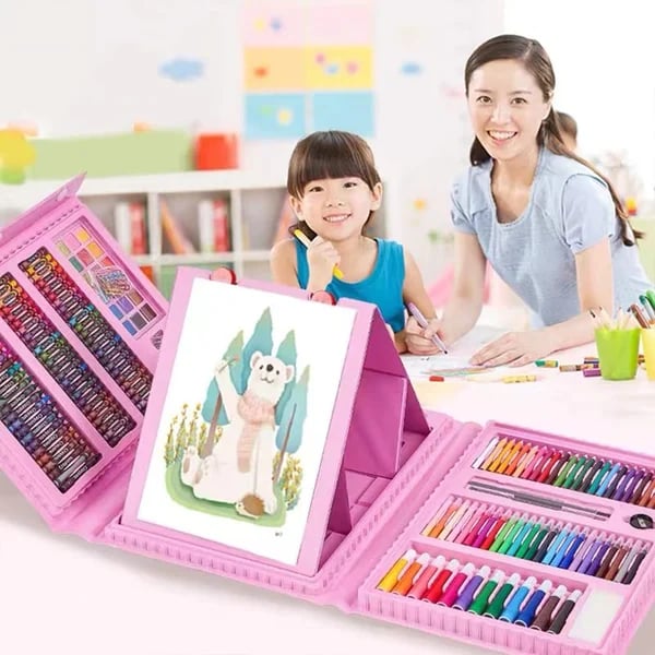 Coffret d'art créatif de luxe 6 en 1, cadeau idéal pour les enfants : chaque enfant est un artiste.