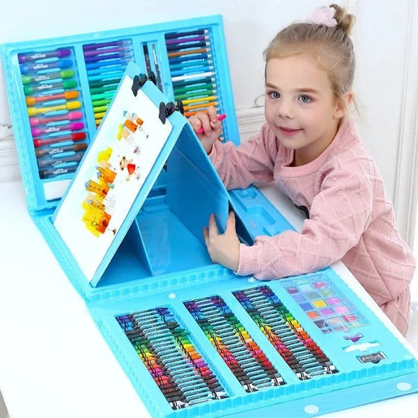 Coffret d'art créatif de luxe 6 en 1, cadeau idéal pour les enfants : chaque enfant est un artiste.