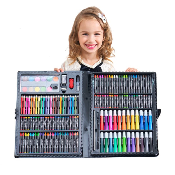 Coffret d'art créatif de luxe 6 en 1, cadeau idéal pour les enfants : chaque enfant est un artiste.