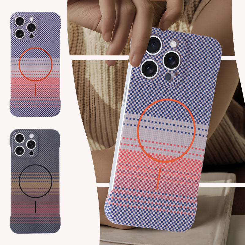 Coque de téléphone magnétique ultra-fine en fibre de carbone