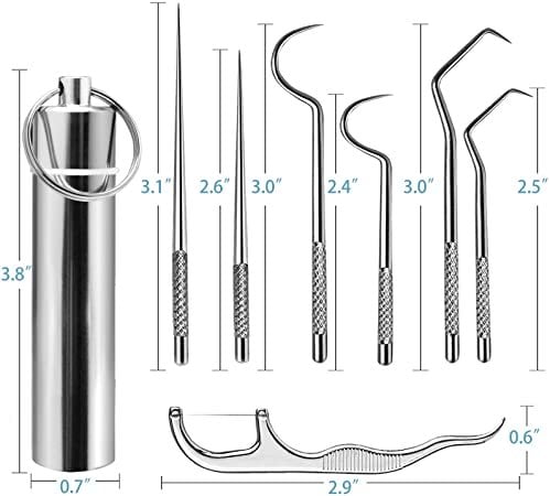 Ensemble de cure-dents en acier inoxydable | Hygiénique & Durable