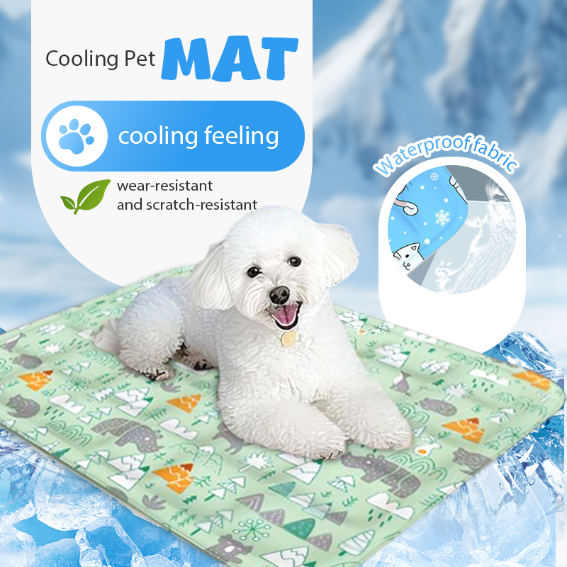 Tapis de refroidissement durable pour animaux de compagnie en forme de dessin animé
