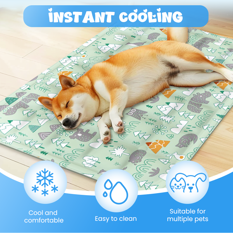 Tapis de refroidissement durable pour animaux de compagnie en forme de dessin animé