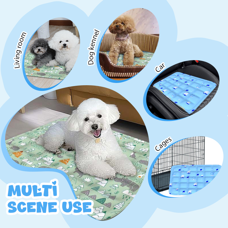 Tapis de refroidissement durable pour animaux de compagnie en forme de dessin animé