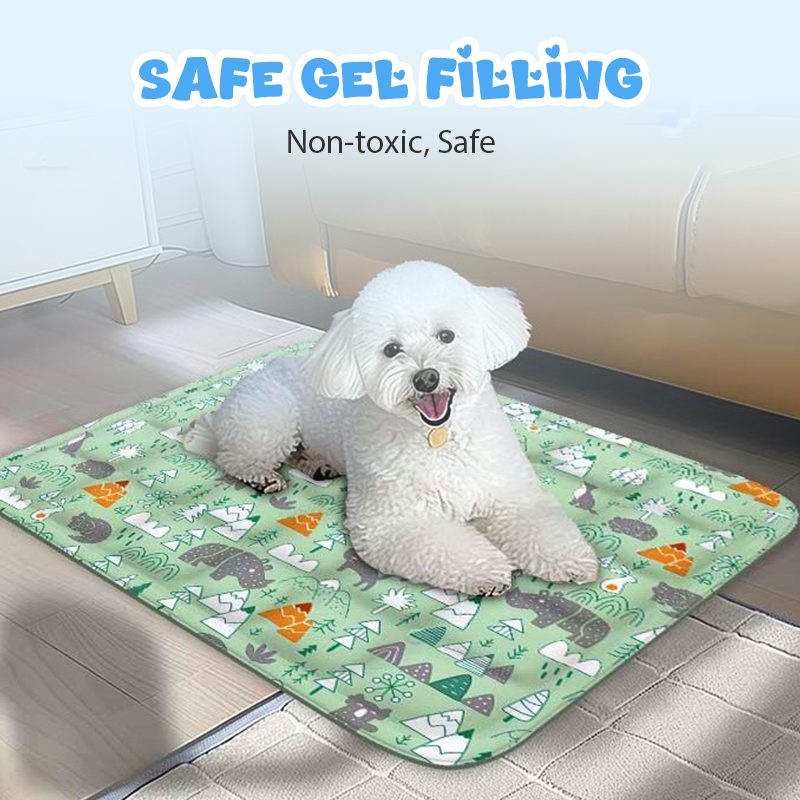 Tapis de refroidissement durable pour animaux de compagnie en forme de dessin animé
