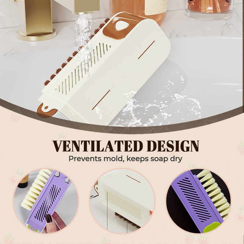 Multifunctional scrub, store, and soap dispenser