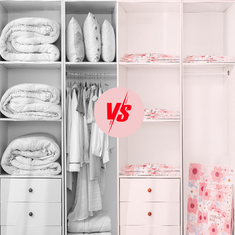 DE RÉDUCTION Sacs de Rangement Sous Vide - Économise 80% d'Espace, Imperméables et Réutilisables pour Voyage/Maison