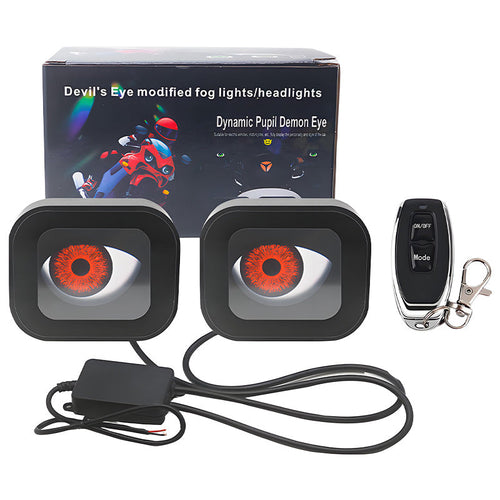 2 feux à LED Devil Eyes pour rétroviseur de moto