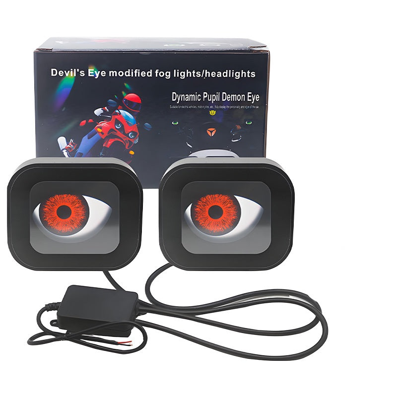 2 feux à LED Devil Eyes pour rétroviseur de moto