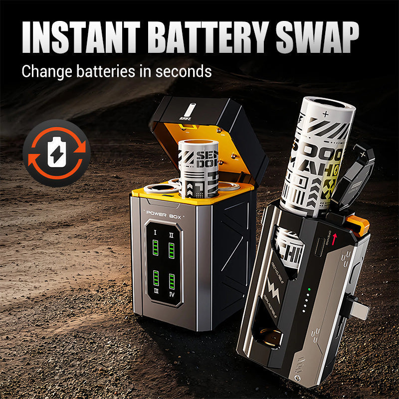 Power Bank Portable avec Batterie Remplaçable