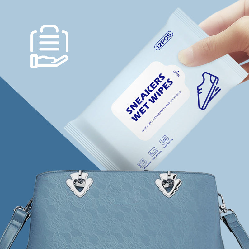 Lingettes humides nettoyantes pour chaussures, enlèvement rapide de la saleté