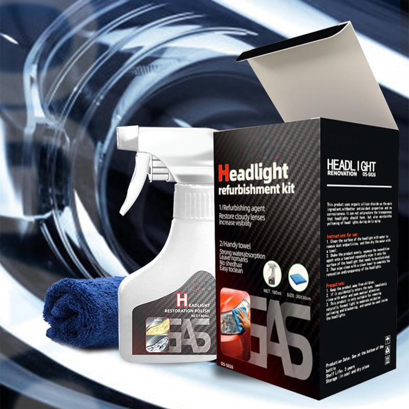 Kit de rénovation & revêtement cristal pour phares auto. Achetez-en 2, obtenez-en 1 GRATUIT