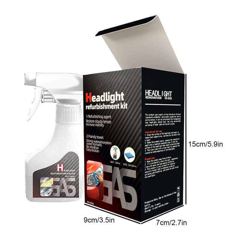 Kit de rénovation & revêtement cristal pour phares auto. Achetez-en 2, obtenez-en 1 GRATUIT