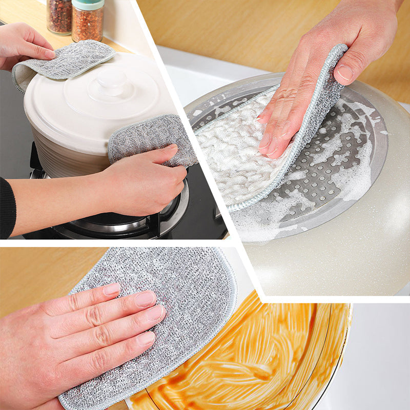 Torchon en fil métallique double face anti-rayures. Achetez-en 2, obtenez-en 3 GRATUITS.