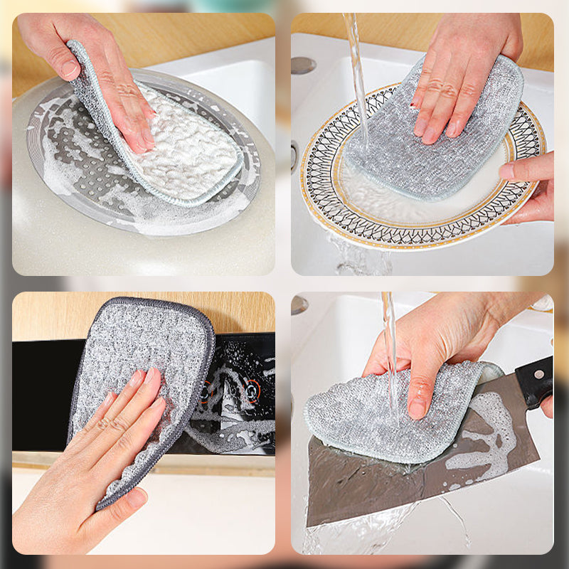 Torchon en fil métallique double face anti-rayures. Achetez-en 2, obtenez-en 3 GRATUITS.