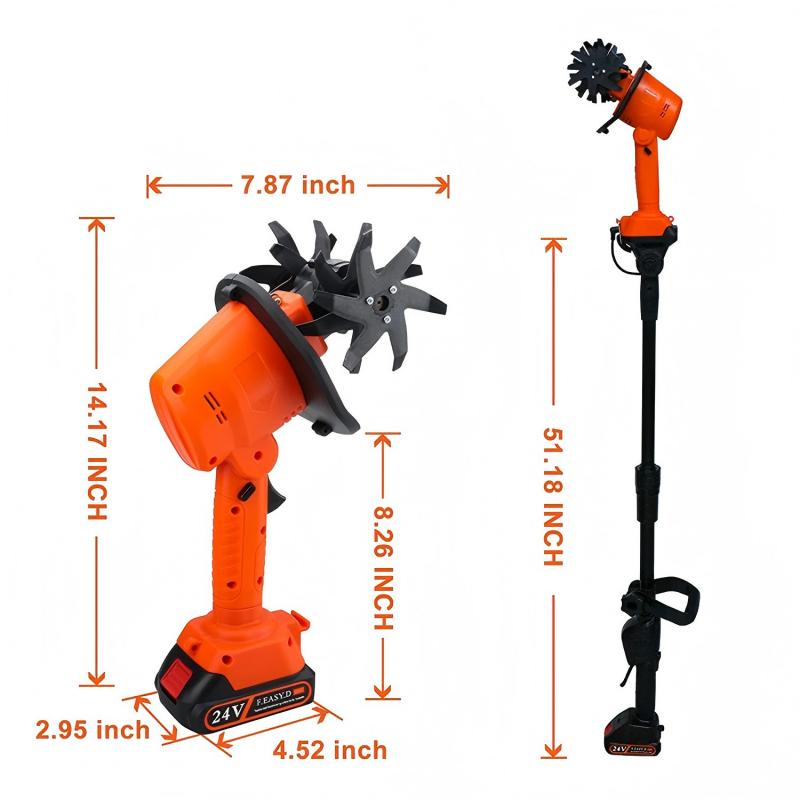 Rechargeable Cordless Weeder. No cord, no gas. 65Mn steel blades, non-slip handle. Ideal for raised beds and borders. Say goodbye to small gardening brushes.