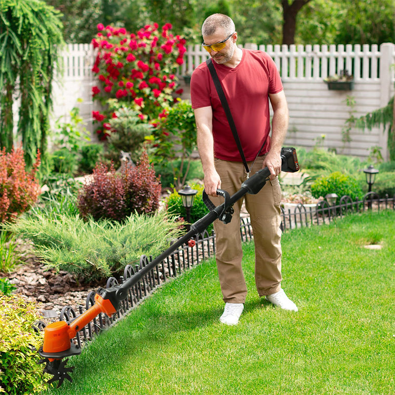 Rechargeable Cordless Weeder. No cord, no gas. 65Mn steel blades, non-slip handle. Ideal for raised beds and borders. Say goodbye to small gardening brushes.