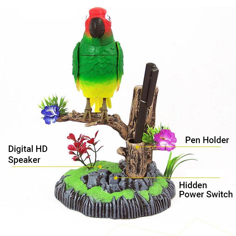 Jouet interactif en forme d'oiseau gazouillant activé par la voix