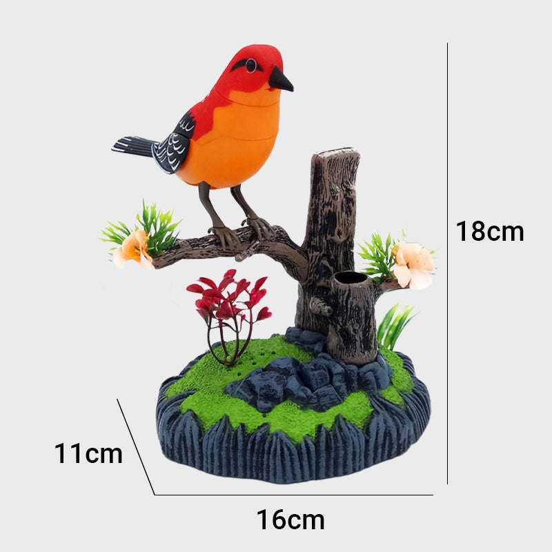 Jouet interactif en forme d'oiseau gazouillant activé par la voix
