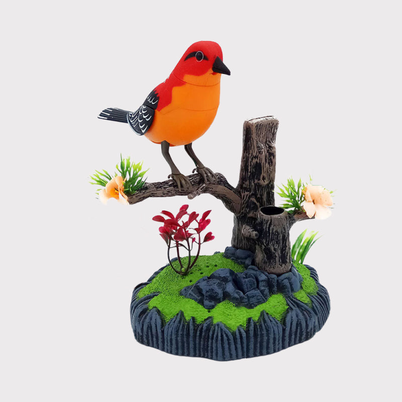 Jouet interactif en forme d'oiseau gazouillant activé par la voix