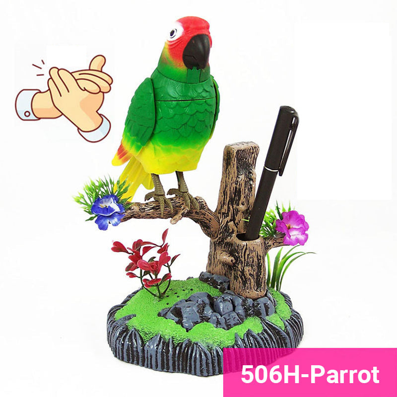 Jouet interactif en forme d'oiseau gazouillant activé par la voix