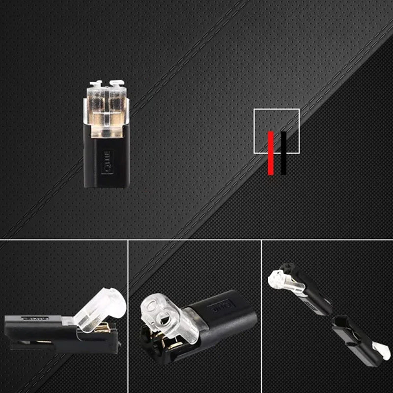 Double plug connector with snap-in locking