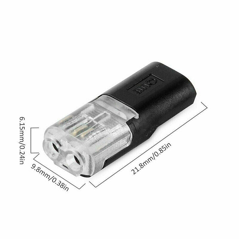 Double plug connector with snap-in locking