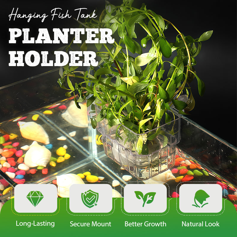 Hanging aquarium planter