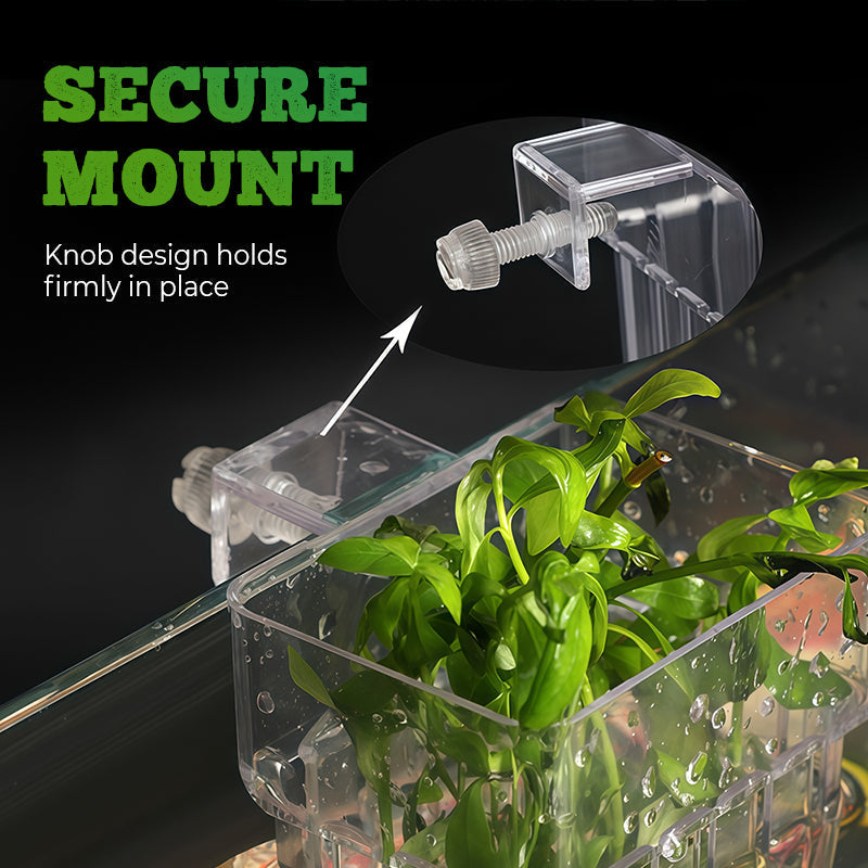 Hanging aquarium planter