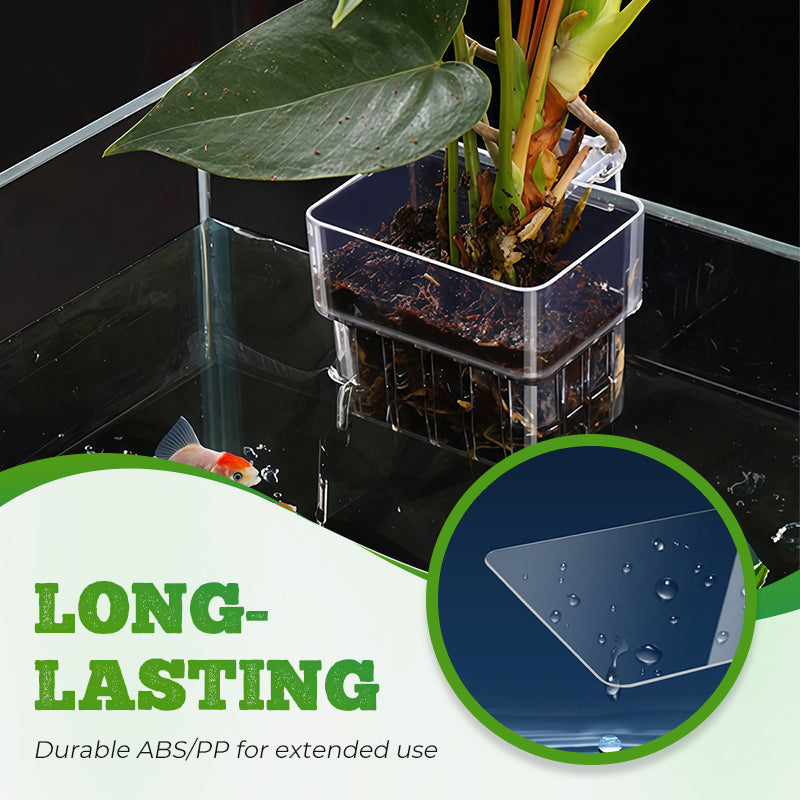 Hanging aquarium planter