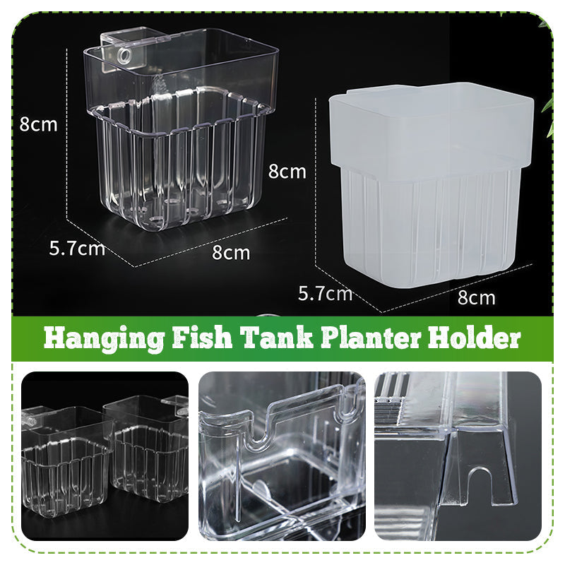 Hanging aquarium planter