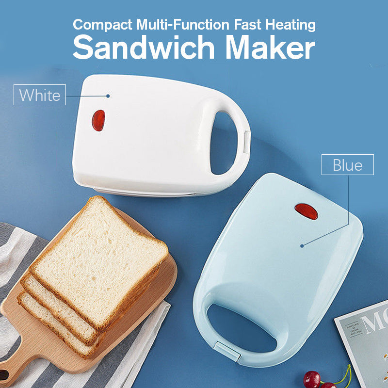 INSTANTAN Multifunction Sandwich Machine - Rapid Heating, Compact Blue/White Design for Kitchen and Office