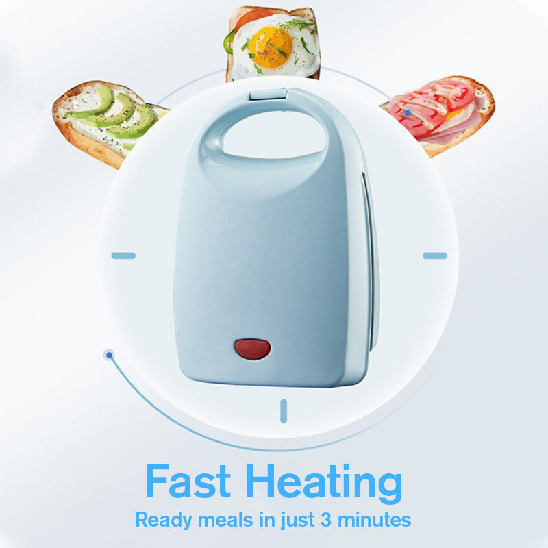 INSTANTAN Multifunction Sandwich Machine - Rapid Heating, Compact Blue/White Design for Kitchen and Office
