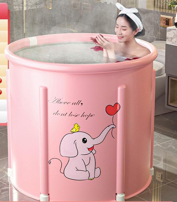 Cadeau Réconfortant - Baignoire Chauffante Pliable pour la Maison,```