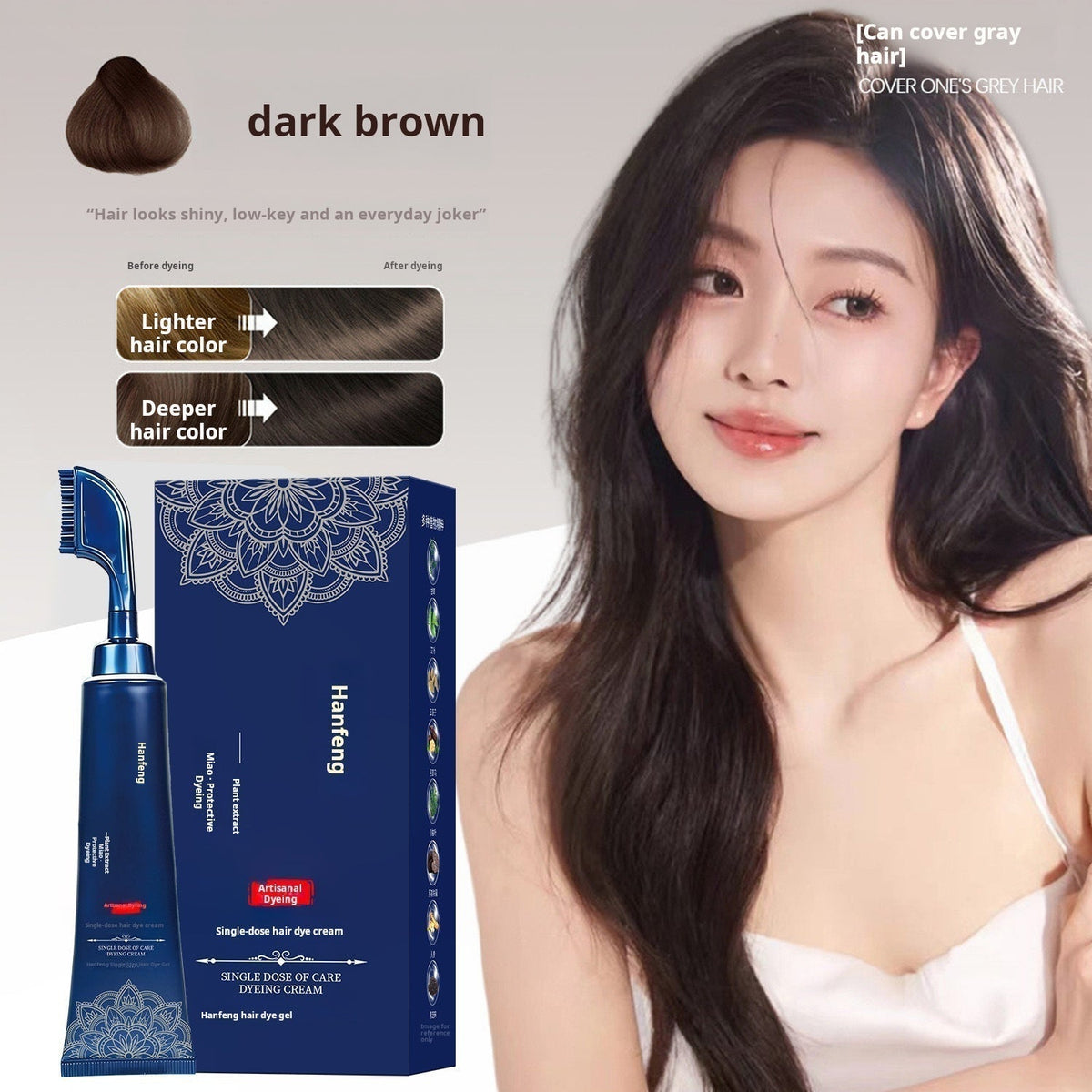 Peigne pour coloration maison des cheveux naturels