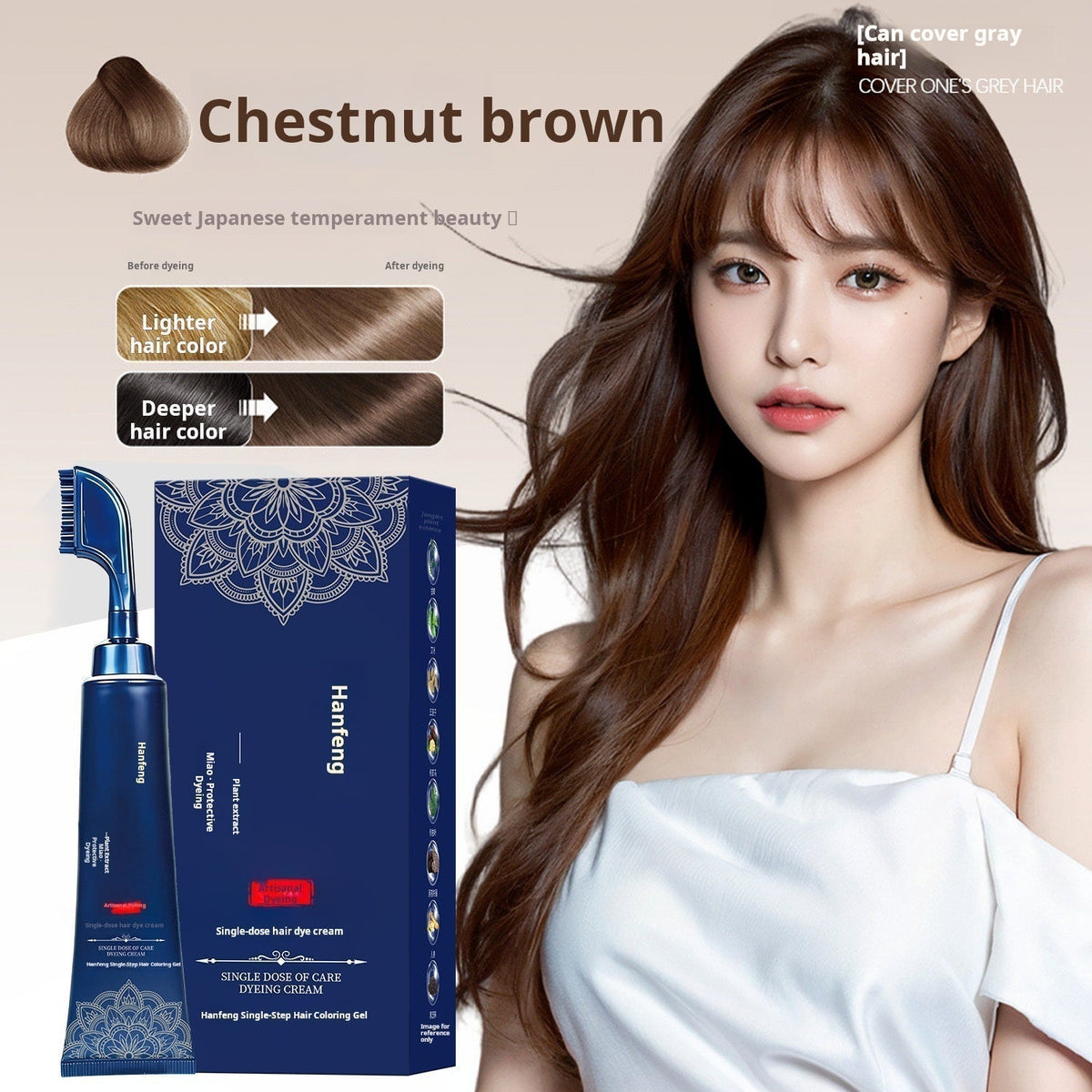 Peigne pour coloration maison des cheveux naturels