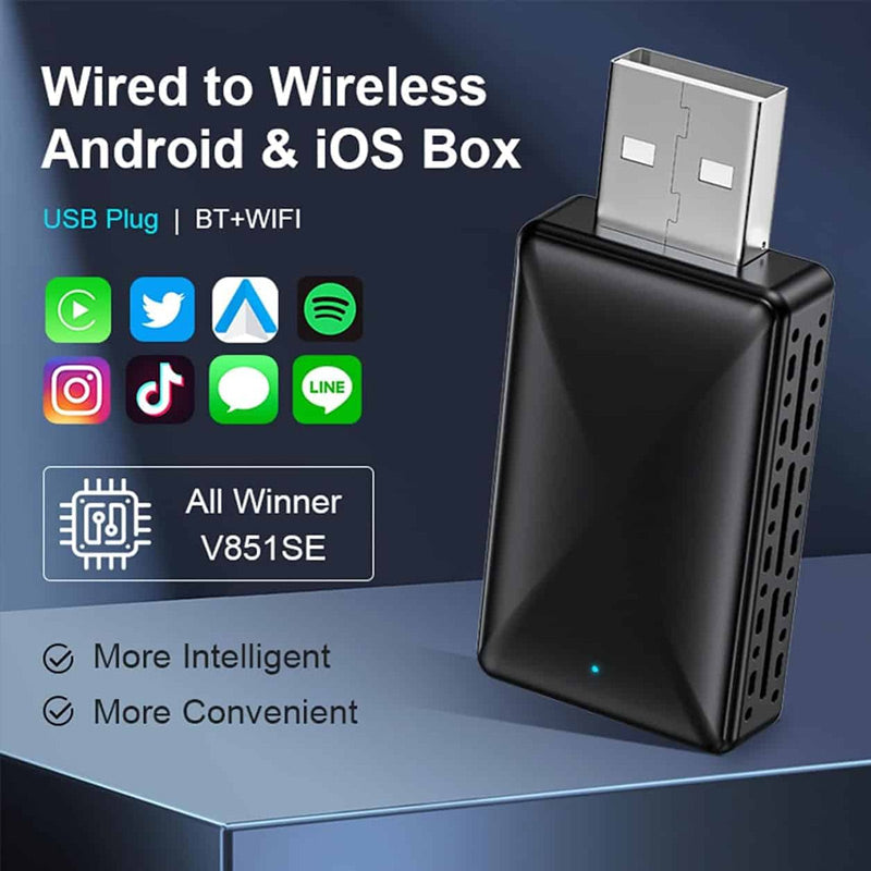 Wireless CarPlay Dongle with USB Port