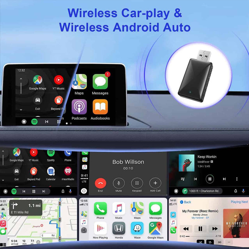 Wireless CarPlay Dongle with USB Port
