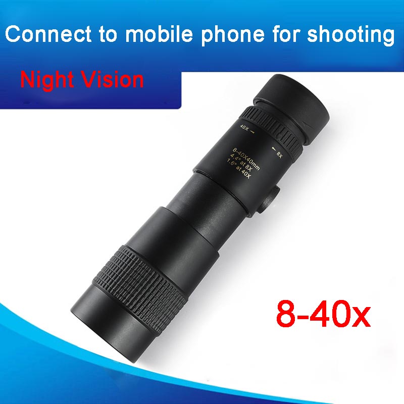 Télescope monoculaire super téléobjectif 4K 8-40x40 mmTechnologie de pointe