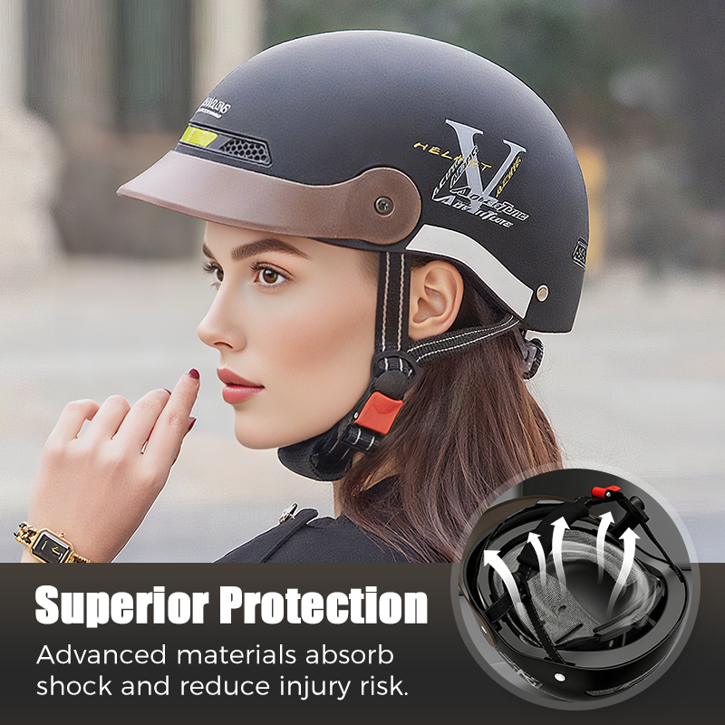 Casque de moto léger, respirant et résistant aux chocs