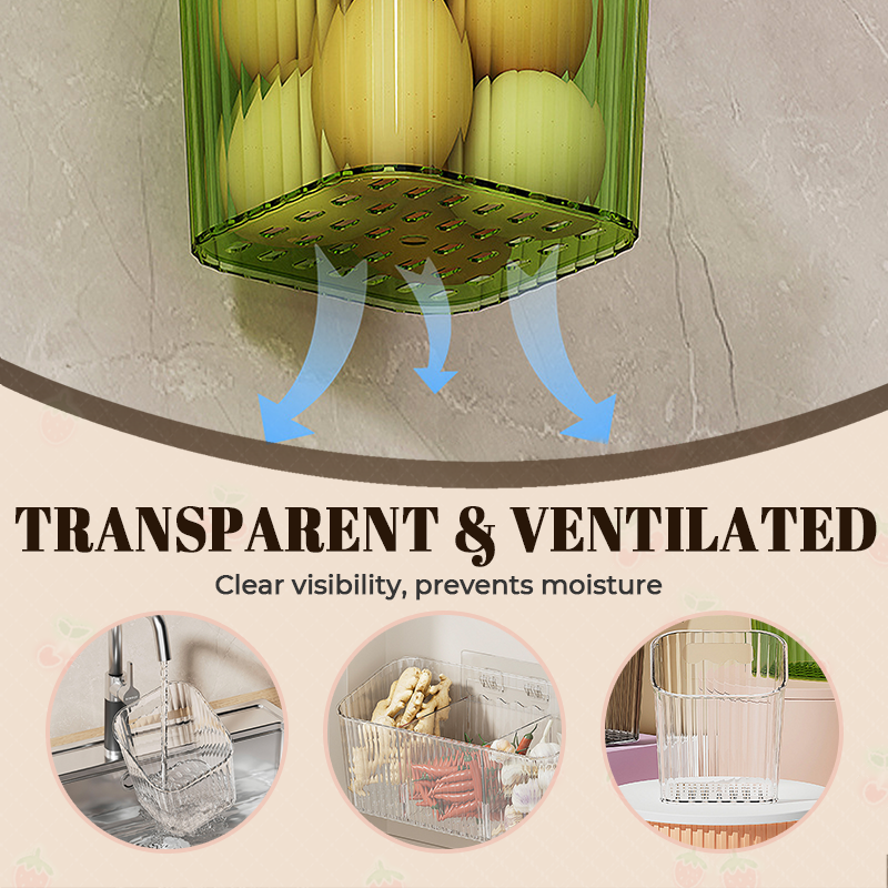 Organisateur de rangement transparent mural