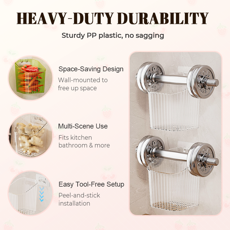 Organisateur de rangement transparent mural