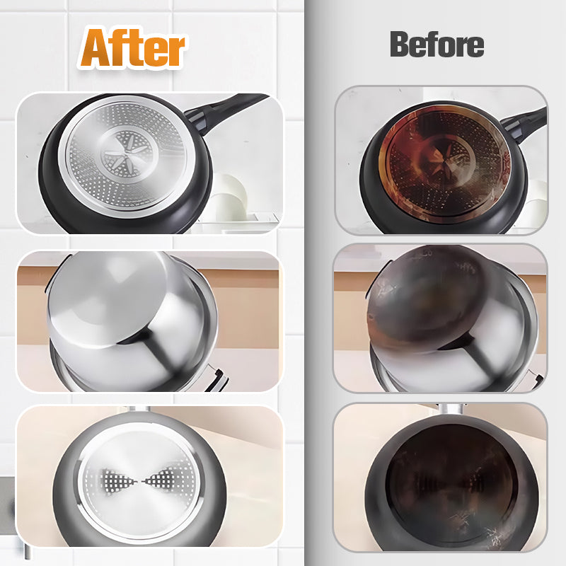 Pâte Dissolvante Résidus Brûlés - Nettoyage Profond pour Casseroles/Plats sans Rayurer, Élimine Graisse et Carbonisation en 5 Min
