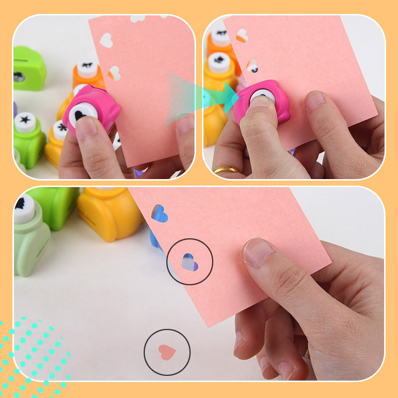DE RÉDUCTION Perforatrice DIY Loisirs Créatifs Enfant - Crée des Formes Mignonnes (Cœurs/Étoiles/Flocons) pour Scrapbooking et Cartes