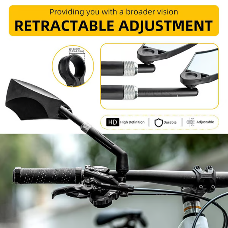 DE RÉDUCTION Rétroviseur de vélo réglable 360, pour guidon La vente se termine lorsque les stocks sont épuisés.