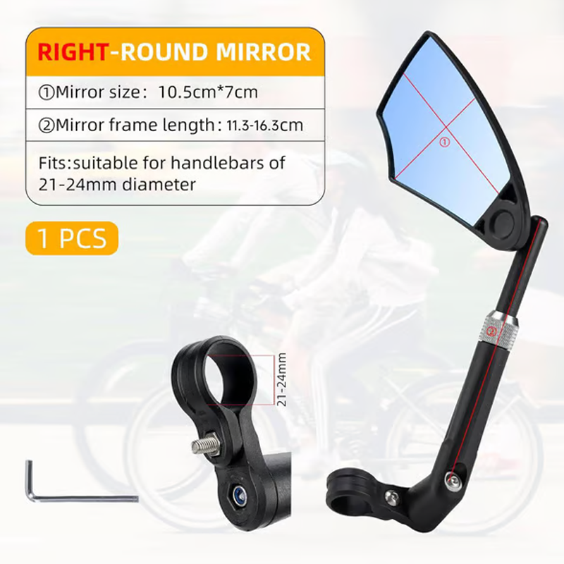 DE RÉDUCTION Rétroviseur de vélo réglable 360, pour guidon La vente se termine lorsque les stocks sont épuisés.