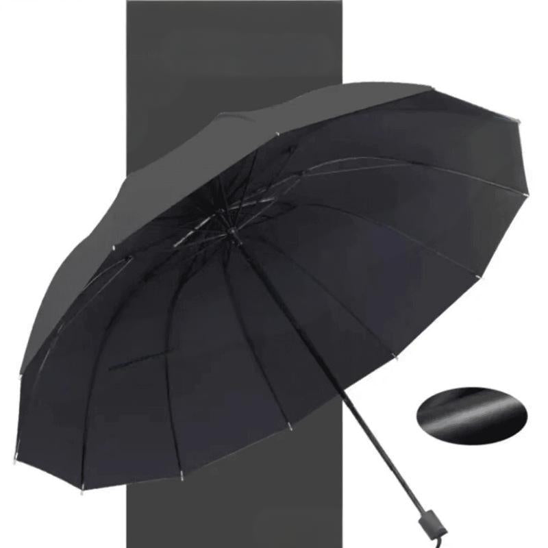 Parapluie Grand Format - 12 Baleines Résistant au Vent Extrême