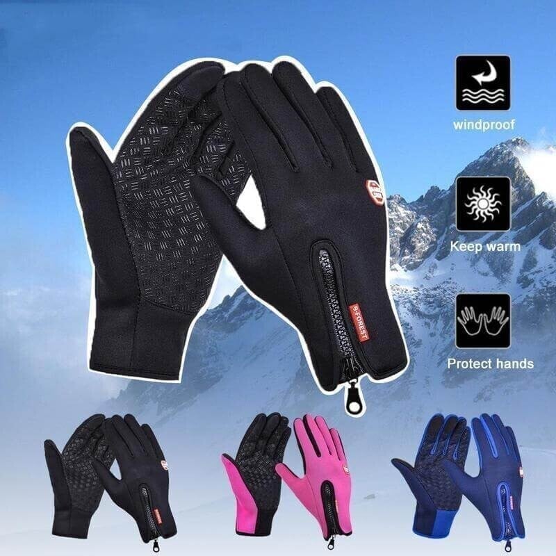 Tactile Screen Compatible Thermal Warm Gloves for Cycling, Running, and Driving