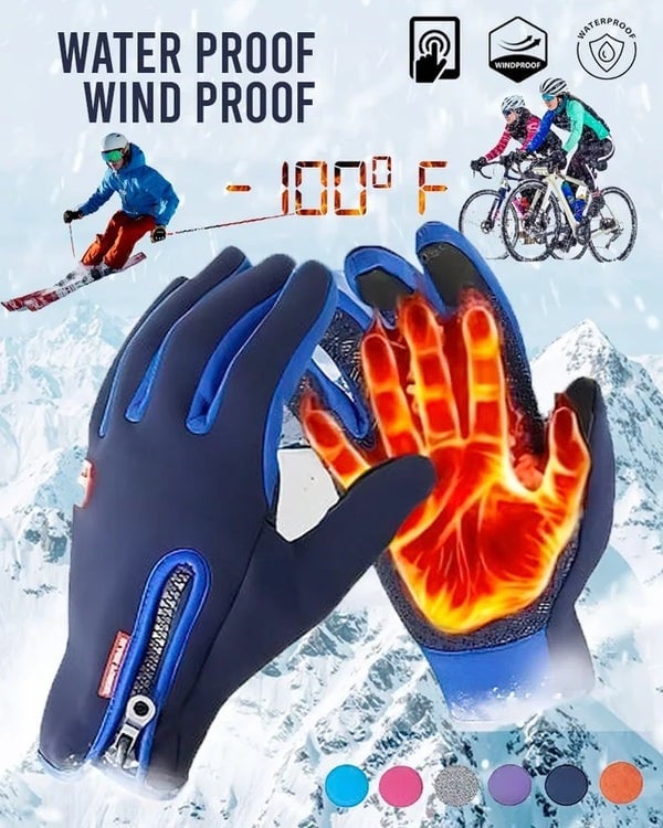 Tactile Screen Compatible Thermal Warm Gloves for Cycling, Running, and Driving