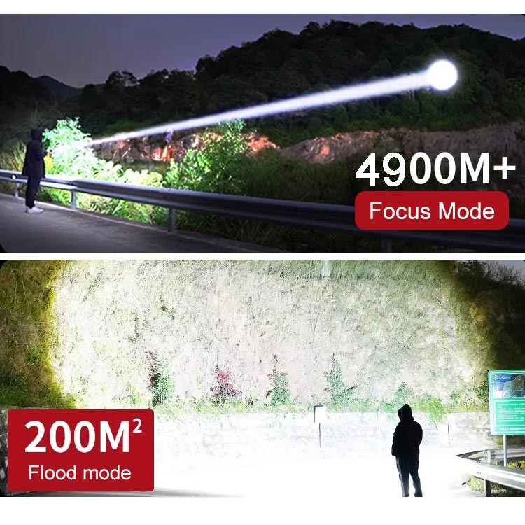 Lampe de poche LED zoom puissante - Haute intensité